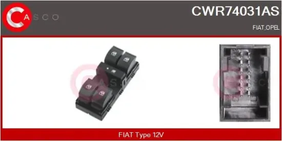 Schalter, Fensterheber 12 V fahrerseitig CASCO CWR74031AS Bild Schalter, Fensterheber 12 V fahrerseitig CASCO CWR74031AS
