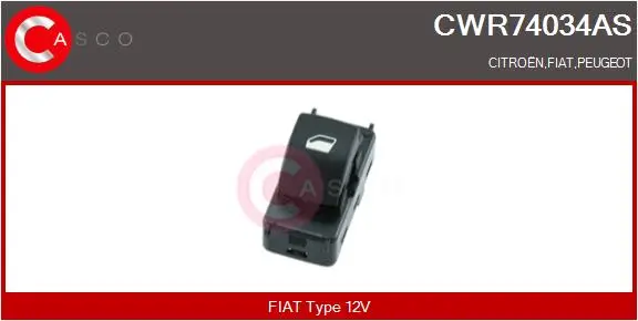 Schalter, Fensterheber 12 V beifahrerseitig fahrerseitig CASCO CWR74034AS