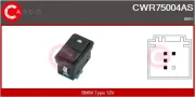 Schalter, Fensterheber 12 V beifahrerseitig fahrerseitig CASCO CWR75004AS