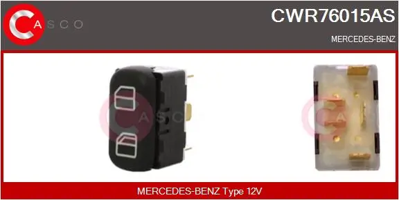 Schalter, Fensterheber 12 V beifahrerseitig fahrerseitig CASCO CWR76015AS