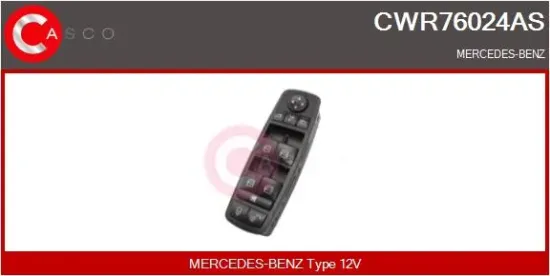 Schalter, Fensterheber 12 V fahrerseitig CASCO CWR76024AS Bild Schalter, Fensterheber 12 V fahrerseitig CASCO CWR76024AS