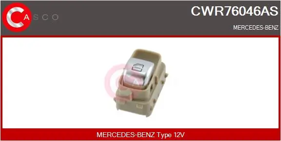 Schalter, Fensterheber 12 V beifahrerseitig CASCO CWR76046AS