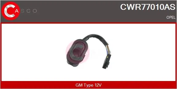 Schalter, Fensterheber 12 V beifahrerseitig CASCO CWR77010AS
