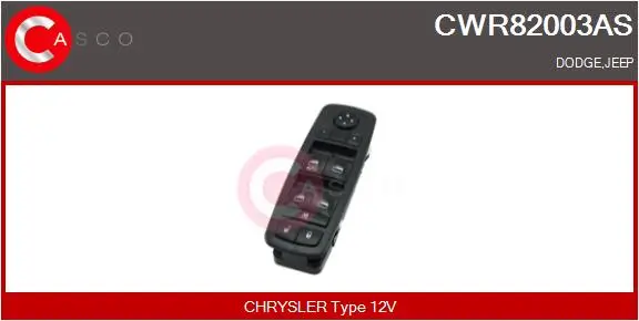 Schalter, Fensterheber 12 V vorne CASCO CWR82003AS