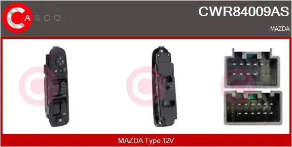 Schalter, Fensterheber 12 V fahrerseitig CASCO CWR84009AS