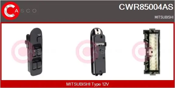 Schalter, Fensterheber 12 V beifahrerseitig CASCO CWR85004AS