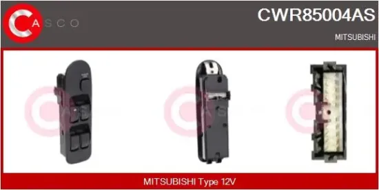 Schalter, Fensterheber 12 V beifahrerseitig CASCO CWR85004AS Bild Schalter, Fensterheber 12 V beifahrerseitig CASCO CWR85004AS