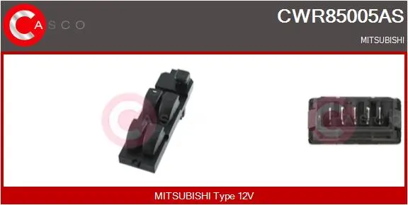 Schalter, Fensterheber 12 V fahrerseitig CASCO CWR85005AS