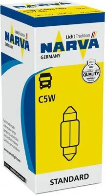 Glühlampe, Kennzeichenleuchte 24 V 5 W C5W NARVA 171363000 Bild Glühlampe, Kennzeichenleuchte 24 V 5 W C5W NARVA 171363000