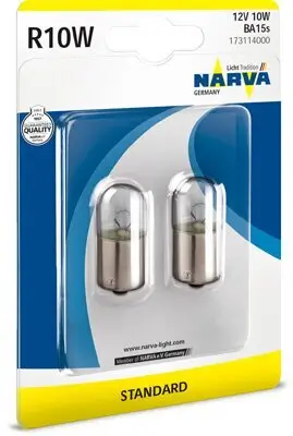 Glühlampe, Blinkleuchte 12 V 10 W R10W NARVA 173114000 Bild Glühlampe, Blinkleuchte 12 V 10 W R10W NARVA 173114000