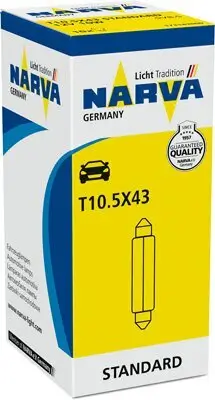 Glühlampe, Kennzeichenleuchte 12 V 10 W Soffittenlampe NARVA 173143000