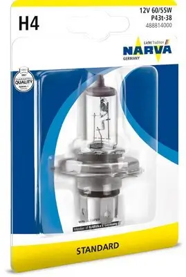 Glühlampe, Fernscheinwerfer 12 V 60/55 W H4 NARVA 488814000