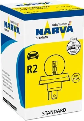 Glühlampe, Fernscheinwerfer 12 V 45/40 W R2 (Bilux) NARVA 492113000