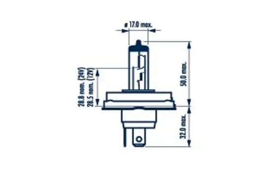 Glühlampe, Fernscheinwerfer 12 V 45/40 W R2 (Bilux) NARVA 481213000 Bild Glühlampe, Fernscheinwerfer 12 V 45/40 W R2 (Bilux) NARVA 481213000