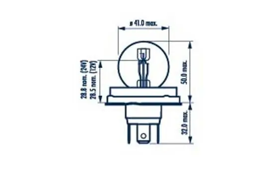 Glühlampe, Fernscheinwerfer 12 V 45/40 W R2 (Bilux) NARVA 492113000 Bild Glühlampe, Fernscheinwerfer 12 V 45/40 W R2 (Bilux) NARVA 492113000