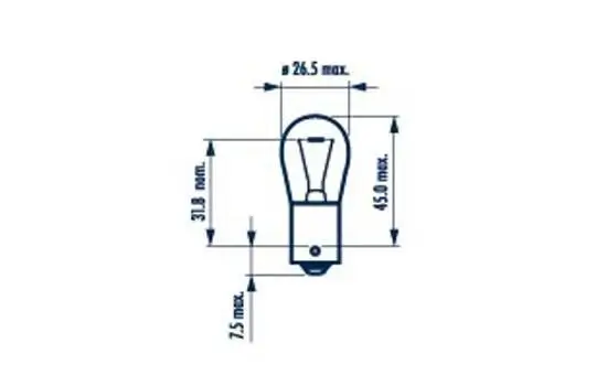 Glühlampe, Blinkleuchte 12 V 21 W P21W NARVA 176353000 Bild Glühlampe, Blinkleuchte 12 V 21 W P21W NARVA 176353000