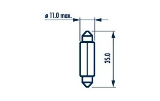 Glühlampe, Kennzeichenleuchte 12 V 5 W C5W NARVA 171253000 Bild Glühlampe, Kennzeichenleuchte 12 V 5 W C5W NARVA 171253000