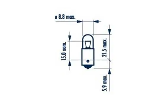 Glühlampe, Blinkleuchte 12 V 4 W T4W NARVA 171314000 Bild Glühlampe, Blinkleuchte 12 V 4 W T4W NARVA 171314000