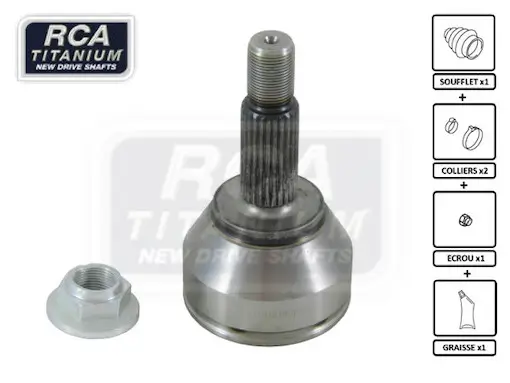 Gelenksatz, Antriebswelle radseitig RCA FRANCE AF88 Bild Gelenksatz, Antriebswelle radseitig RCA FRANCE AF88