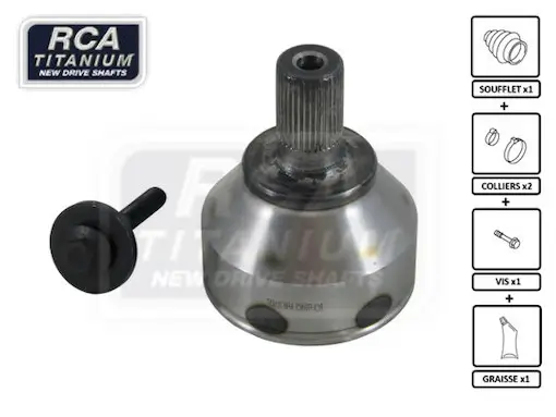 Gelenksatz, Antriebswelle radseitig RCA FRANCE AF96 Bild Gelenksatz, Antriebswelle radseitig RCA FRANCE AF96