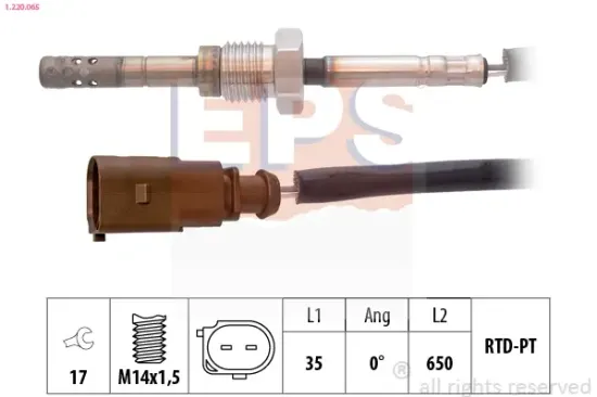 Sensor, Abgastemperatur EPS 1.220.065 Bild Sensor, Abgastemperatur EPS 1.220.065
