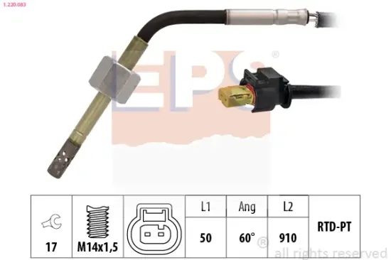 Sensor, Abgastemperatur EPS 1.220.083 Bild Sensor, Abgastemperatur EPS 1.220.083