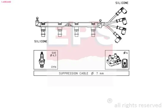 Zündleitungssatz EPS 1.499.049 Bild Zündleitungssatz EPS 1.499.049
