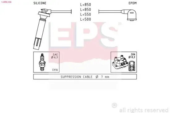 Zündleitungssatz EPS 1.499.106 Bild Zündleitungssatz EPS 1.499.106