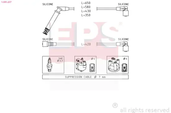 Zündleitungssatz EPS 1.501.237 Bild Zündleitungssatz EPS 1.501.237