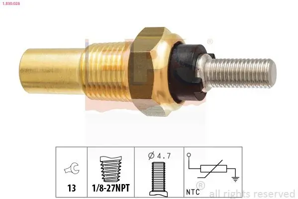 Sensor, Kühlmitteltemperatur EPS 1.830.028