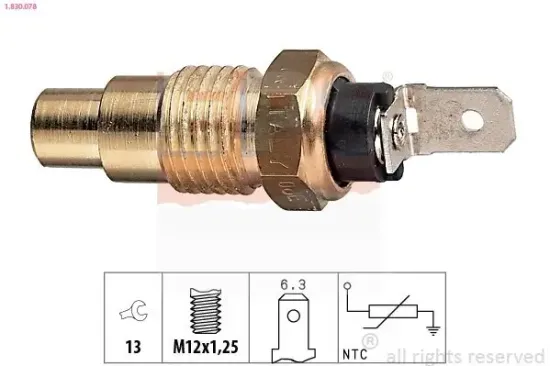Sensor, Kühlmitteltemperatur EPS 1.830.078 Bild Sensor, Kühlmitteltemperatur EPS 1.830.078