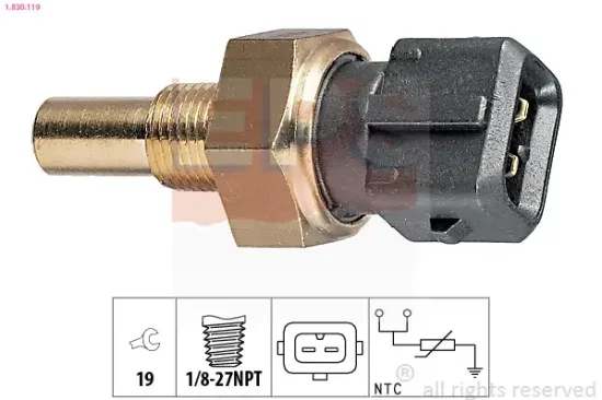 Sensor, Kühlmitteltemperatur EPS 1.830.119 Bild Sensor, Kühlmitteltemperatur EPS 1.830.119