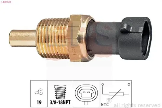 Sensor, Öltemperatur EPS 1.830.129 Bild Sensor, Öltemperatur EPS 1.830.129