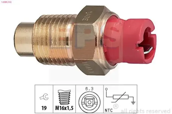 Sensor, Kühlmitteltemperatur EPS 1.830.132 Bild Sensor, Kühlmitteltemperatur EPS 1.830.132