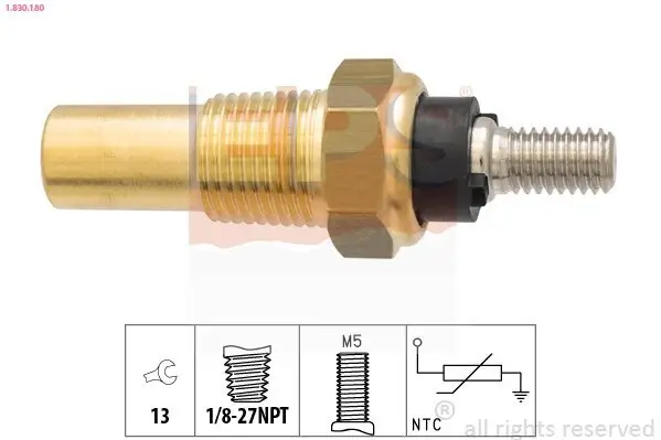 Sensor, Kühlmitteltemperatur EPS 1.830.180