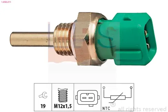 Sensor, Kühlmitteltemperatur EPS 1.830.211 Bild Sensor, Kühlmitteltemperatur EPS 1.830.211