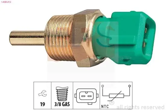 Sensor, Kühlmitteltemperatur EPS 1.830.212 Bild Sensor, Kühlmitteltemperatur EPS 1.830.212