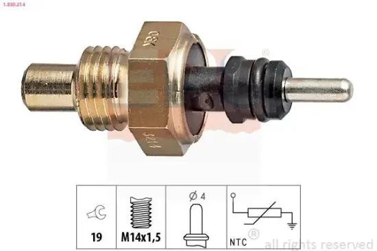 Sensor, Kühlmitteltemperatur EPS 1.830.214 Bild Sensor, Kühlmitteltemperatur EPS 1.830.214