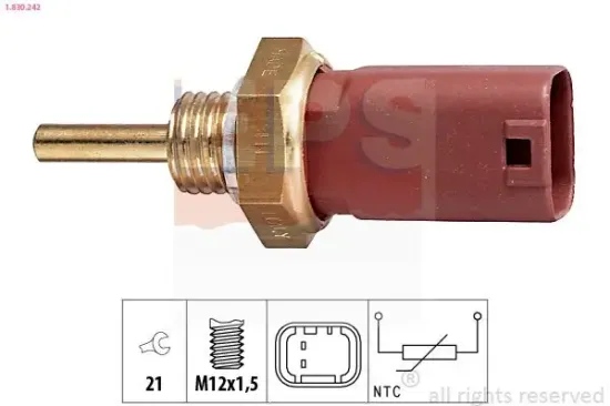 Sensor, Kühlmitteltemperatur EPS 1.830.242 Bild Sensor, Kühlmitteltemperatur EPS 1.830.242