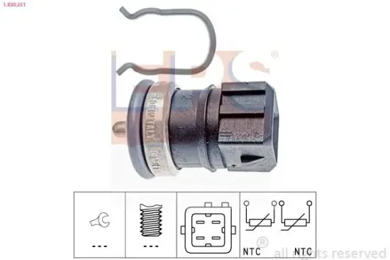 Sensor, Kühlmitteltemperatur EPS 1.830.251 Bild Sensor, Kühlmitteltemperatur EPS 1.830.251