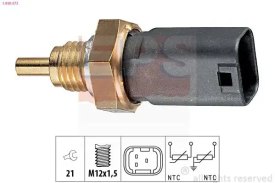 Sensor, Kühlmitteltemperatur EPS 1.830.273 Bild Sensor, Kühlmitteltemperatur EPS 1.830.273