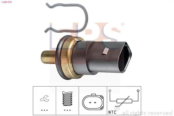 Sensor, Kühlmitteltemperatur EPS 1.830.278