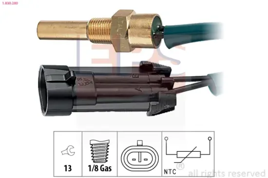 Sensor, Kühlmitteltemperatur EPS 1.830.280 Bild Sensor, Kühlmitteltemperatur EPS 1.830.280