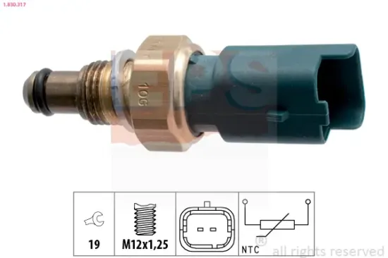 Sensor, Kühlmitteltemperatur EPS 1.830.317 Bild Sensor, Kühlmitteltemperatur EPS 1.830.317