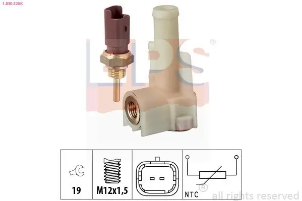Sensor, Kühlmitteltemperatur EPS 1.830.326K