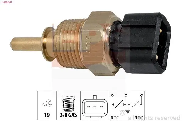 Sensor, Kühlmitteltemperatur EPS 1.830.367