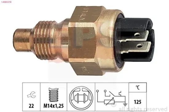 Sensor, Kühlmitteltemperatur EPS 1.830.510 Bild Sensor, Kühlmitteltemperatur EPS 1.830.510