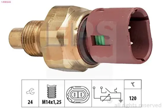 Sensor, Kühlmitteltemperatur EPS 1.830.522 Bild Sensor, Kühlmitteltemperatur EPS 1.830.522