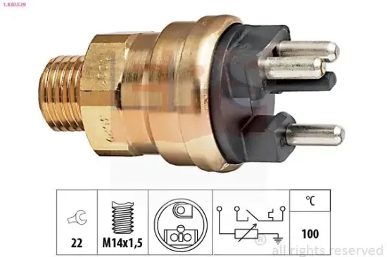 Sensor, Kühlmitteltemperatur EPS 1.830.529 Bild Sensor, Kühlmitteltemperatur EPS 1.830.529