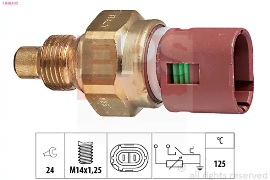 Sensor, Kühlmitteltemperatur EPS 1.830.532 Bild Sensor, Kühlmitteltemperatur EPS 1.830.532